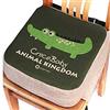 Lelestar Cuscino per bambini, rialzo per sedia da pranzo - Cuscinetto portatile per sedia, imbottito, con cinghie regolabili - per bambini piccoli (Crocodile)