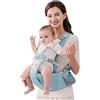 SONARIN Semplice Hipseat Marsupio,Marsupio Neonati con Sedile Multifunzionale Traspirante Portantina Ergonomico Porta Bambino Fascia Porta Bebè per Neonati Bambini 0-36 Mesi(Verde)