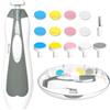 Qunlions life Tagliaunghie elettrico 6 in 1, lima per unghie per bambini, lima per unghie, kit manicure per bambini, neonati o adulti (grigio)