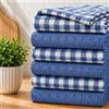 Casabella Confezione da 6 strofinacci da cucina in spugna di cotone, set di strofinacci da cucina morbidi e altamente assorbenti, prezzo imbattibile (set da 6 pezzi, blu)