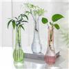 NUPTIO Piccoli Vaso Fiori Vetro: 21,7cm Colorato Vasi Centrotavola per Decorazioni Matrimonio Tavolo - Vaso Decorativo da Interno Striato per Casa Festa Soggiorno Set di 3