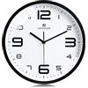 Lafocuse 30cm Orologio da Parete Bianco Silenzioso Moderno, Grande Numeri 3D Facile da Leggere, Orologio da Cucina senza Ticchettio per Camera da Letto Soggiorno Ufficio