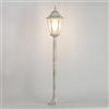 Licht-Erlebnisse Lampione da giardino Bristol II retrò stile rustico bianco, 113 cm impermeabile IP44 E27 illuminazione per esterni: terrazzo, gazebo, viale di ingresso