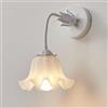 KlkrzJwy Lampada da Parete in Ferro da 4,7 Pollici, Girevole, Comodino, Lampada da Lettura a Parete, Lampada da Parete in Acrilico a Forma di Fiore, E27, Applique da Parete per Bagno, Soggiorno