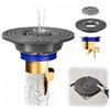 Panemy Tappo Doccia Antiodore Magnetico, Anello 100 mm Ritagliabile | Valvola in ottone con chiusura magnetica, anello adattatore ritagliabile, funzione antiriflusso e filtro capelli