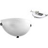Gicos Lampada plafoniera applique in vetro decorata bianca 1 luce 30 cm da parete ORM-665004