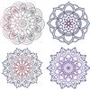 GORGECRAFT 4 Stili Mandala Window Clings Non Adesivo Statico Fiore Della Vita Adesivo per Porta Scorrevole Impermeabile Primavera Window Film Impedisce Agli Uccelli di Colpire Camera Da Letto Bagno