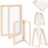 BENECREAT Kit Telaio per la Fabbricazione Della Carta in Legno in 4 misure, Stampo Rettangolare in Legno per la Fabbricazione Della Carta Fai Da Te(A4, A5, A6 e A7)