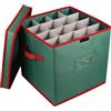 Cabilock Contenitore per Palline di Natale, 600D Oxford Scatola per Decorazioni Natalizie, Natale Scatole con 4 Divisori Vassoi, Porta Palline per Ornamenti