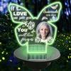 Certykllp Luci solari da giardino commemorative personalizzate per esterni, con nome della foto, decorazione per tomba, luci solari per regali di simpatia per la perdita della persona amata in memoria