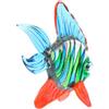 DOITOOL Statuetta Pesce in Vetro Murano Piccola Decorazione Marina Vividamente Realistica per Casa Ufficio Regalo