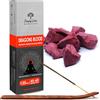Simply Vedic Bastoncini di incenso di sangue di draghi semplicemente vedici 250 grammi (circa 135 bastoncini di incenso premium + porta) | Dura 60 minuti, ideale per preghiere, aromaterapia