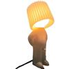 Anso Piccola Lampada Creativa Ragazzo Malizioso Lampada da Scrivania Luce Notturna da Comodino Decorazione Casa Regalo (Giallo)