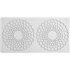 Huba Stampo per torta 3D in pizzo con 2 perline a cinque cerchi collegate in pizzo stampo in silicone per decorare torte