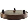 LEDSone Multi Outlet - Rosone da soffitto a 3 punti, in ottone, a goccia multipla, per soffitto o plafoniera a sospensione, illuminazione industriale vintage (Rame Spazzolato - 1 confezione)