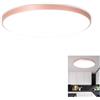 Chao Zan Moderno Lampada da Soffitto LED Luce Rotonda 56W, Plafoniera LED Dimmerazione: 3000k/4000k/6000k per Bagno Cucina Camera da Letto Sala Soggiorno Soppalco Φ47cm (56W, Cornice rosa)