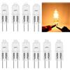 WeiHong G4 lampadina alogena, 12V 10W/20W 2800K bianco caldo 2 Pin luce alogena, G4 chiara lampada a capsula per lampadari di cristallo, cucina, soggiorno.10 pezzi (10, Watt)