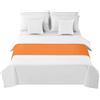 Morbuy Runner Letto Matrimoniale, Corridore Letto, Morbido Sciarpa e Federa da Letto, Tinta Unita Modern Scarf Runner Decorazione per Alberghi Hotel (Arancia,50x240cm)