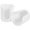 WOONEKY Portabicchieri da Tavolo in Plastica Bianca per Bicchieri di Carta, Dispenser Verticale Organizer per Bar e Ufficio, Set 2 Pezzi per Conservazione Ordine e Facile Accesso