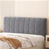 TLMQYXZE Copri Testiera Letto Matrimoniale/Singolo/Una Piazza E Mezza Imbottito Tessuto,Elastica Copertura Fodera Velluto Protezione per Testiera Letto Ferro Battuto/Legno/Pelle(Dark Grey,100x70cm)