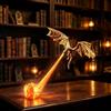 Generico Dragon Bookshelf Nook Light,3D Printed Fire-Breathing Fantasy Shelf Decor,Red Blue Flame Flying Dragon Design,for Home Office LivingRoom Bedroom Ornament,Gothic Library Collector Gift