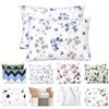 Homebliss Federe Cuscino 50x90 cm Set 2 Pezzi Microfibra, Bianco Floreale Blu