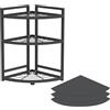 HUIJIN RA02-2 livelli Scaffale Angolare per Cucina,90 ° Angolo Mensola Cucina Mensola Angolo Mensola Pot Shelf, Organizzatore Angolo Lavello-[altezza51-larghezza 30cm]