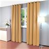 Gräfenstayn 2 pezzi Alana - tenda termica monocolore opaca con occhielli - DOUBLE PACK - 135 x 245 cm - molti colori attraenti - tenda per camere da letto, salotti e molte altre stanze (Beige)