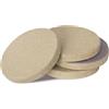 OVOV Cuscini rotondi per sedie da pranzo, confezione da 4 cuscini extra spessi, per sedie circolari, con fodera rimovibile e fondo antiscivolo, beige (40,6 x 40,6 cm)