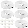 HAXIHA 5 Pezzi 2M Cavo di Estensione per Striscia LED,4 Pin Connettori Striscia LED,RGB Prolunga Nastro,Cable Estensore Connettore,per RGB LED Strip (Bianca)