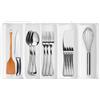 MAGIC SELECT Organizzatore Estensibile per Posate, Vassoio Portaposate Regolabile | Organizer per Cassetti, Utensili da Cucina, Larghezza Variabile, da 3 a 5 Scomparti