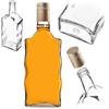 KADAX Bottiglie in Vetro 500ml con Tappo a Vite Oro, Lunghe - Bottiglie vuote da riempire per succhi, sciroppo, Olio e liquore, conservazione Alimentare