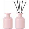 DEARBAG 2 PCS Bottiglie di Diffusore Nero Vetro Vuote per Diffusori, 150ML Flaconi per Diffusore in Vetro, Contenitore per Oli Essenziali Aromaterapia Vaso Fragranze per la Casa (Rosa)