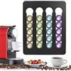 QAWSAF Supporto per capsule di caffè Nespresso, 20 capsule, 25 x 20 cm, in acciaio inox, per pareti e armadi della cucina (autoadesivo)
