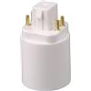 Hperu Adattatore per Paralume, Presa convertitore per Lampadina Standard da GX24Q a 4 Pin con Attacco a Vite - Adattatore per Lampadina LED Resistente al Calore per Illuminazione Risparmio energetico