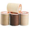 Craftora 4 Bobine di Corde di Poliestere Cerase da 1 mm in Colore Caffè Intrecciate con Perline, Stringa per Braccialetti di Amicizia Fai-da-Te, Creazione di Gioielli e Lavori a Maglia
