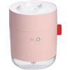 Nicear Mini Umidificatore Ricaricabile Tramite USB con Illuminazione LCD Umidificatore Portatile da 500 Ml per Camera da Letto, Ufficio Piante Autonomia di 12 Ore, Nebulizzazione Silenziosa