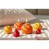 Generico SET 6 pezzi Candele Profumate a Forma di frutta 2 Limoni, 1 arancia, 2 fragole, 1 mandarino Decorativa in Cera di Soia per Tavolo, Aromaterapia per Alleviare Lo Stress, Meditazione, Yoga, Rilassante