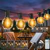 kolpop Ghirlanda di luci solari per esterni, con telecomando, 5 m, 8 modalità, G40, dimmerabile, resistente alle intemperie, impermeabile, per balcone, giardino, terrazza, tenda esterna