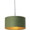 Qazqa combi - Lampada a sospensione con paralume Rustico - 1 luce - Ø 500 mm - Verde - Rustico - Soggiorno I Camera da letto I Sala da Pranzo I Cucina