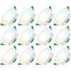 Jaenmsa Faretti Led da Incasso per Cartongesso 230V, 8W Foro Φ 75-85mm,IP44, Dimmerabile, Faretti LED Soffitto, Bianco Caldo 3000K Bianco Neutro 4000K Bianco Freddo 6500K, Set di 12