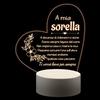 KAAYEE Regalo Sorella Compleanno Luci Notturne | Idee Regali per Sorella Natale San Valentino Festa Della Da Sorella, Regalo Donna