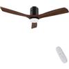 AUTODAY Ventilatore da soffitto 132 cm legno scuro con LED e telecomando