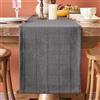 Qryflly Runner da Tavolo Moderno Lavabile Runner Tavola 30 x 180 cm Nero | Quadri Tessuto Lino Cotone Rustica Centro Tavola Decorazioni per Letto Morbido Decorazione da Tavolo in Cucina