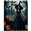 YNIOFU Tende Oscuranti Camera Da Letto Corte Con Occhielli Zucca pipistrello strega gotica di Halloween Tende Oscuranti Termiche Isolanti Per Soggiorno Moderne Decorazione Finestre,L 107x A 214cm x2