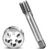 WUISOLQP Set di maschi e maschiatrici HSS per maschi e seghe filettate dritte e filettate rotonde per filettatura metrica interna ed esterna (M18 X 1)