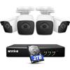 ANNKE 5MP Kit Videosorveglianza Esterno con 2TB HDD for Registrazione 24/7 | 4x 5MP Sistema Telecamere Sorveglianza,3K Lite DVR 8 Canali,AI di Persone/Veicoli,Infrarossa 30m e Rilevamento Movimento,IP67