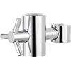 Tecmolog Asta Doccia Regolabile Ottone Supporto Soffione Doccia Ruotabile 360°per Asta Doccia 25mm, Cromo, ST38A