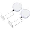 PATIKIL 5 Ft Cordino Telecomando Retrattile, 2 Pz Cavo di Sicurezza Rotondo con Lucchetto e Biadesivo per Telecomando TV Controller di Gioco, Bianco (Cappuccio in Ferro Quadrato)