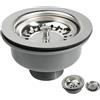RowGlow Scarico Lavello Inox Ø 110 mm G1½ + tappo lavandino, 304 Acciaio Inossidabile + ABS, Scarico 110mm Adatto ai Fori Lavello Standard Britannici (83-90 mm) (110mm)